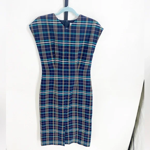 Hugo Boss NWT Daela Plaid Sleeveless Dress Sz 4 - Picture 7 of 11